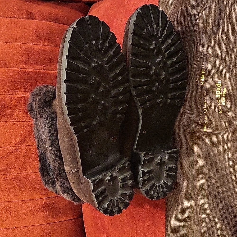 Kate spade brown shearling and suede boots - Picture 4 of 4